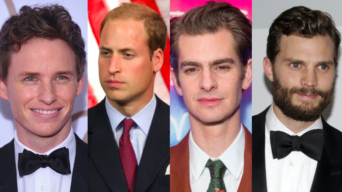 Eddie Redmayne, princ William, Andrew Garfield i Jamie Dornan