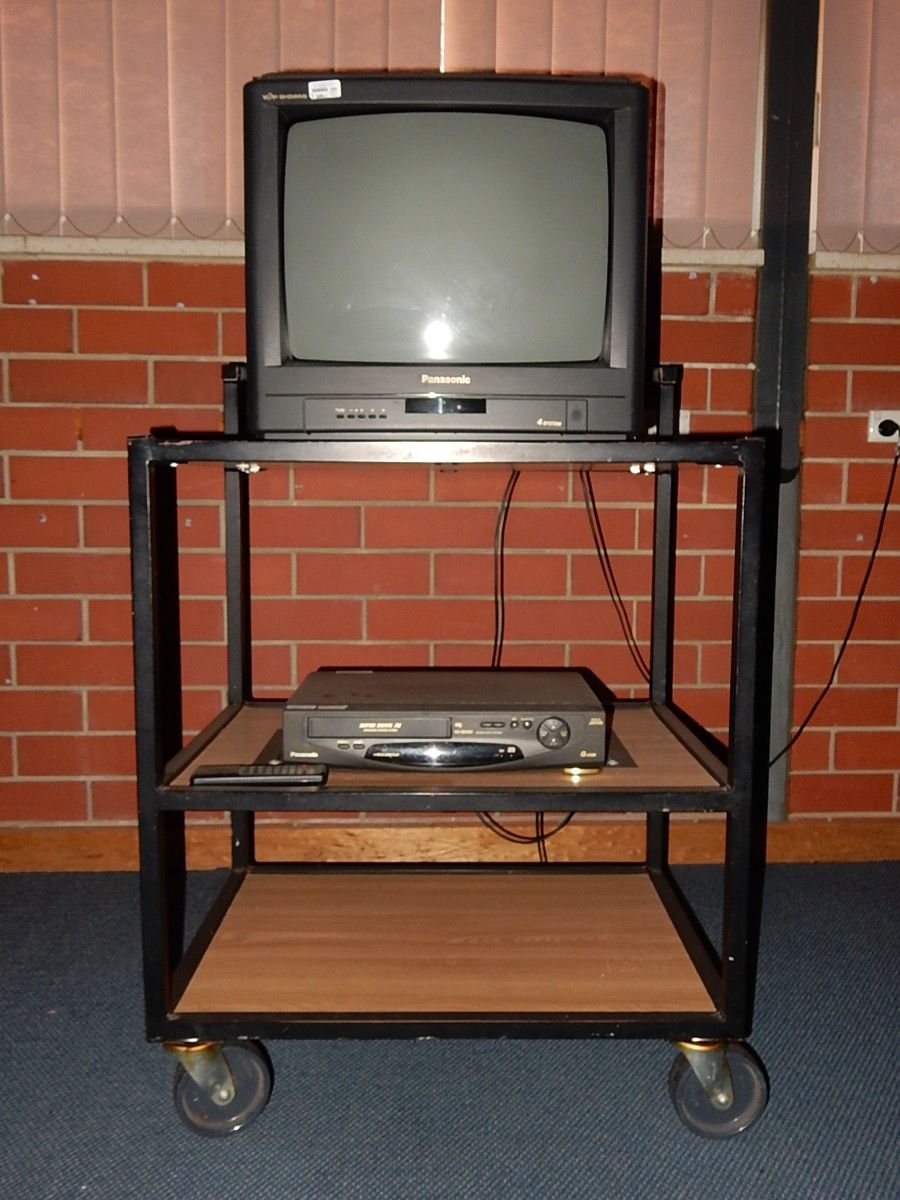 TV Cart Old Classroom Objects
