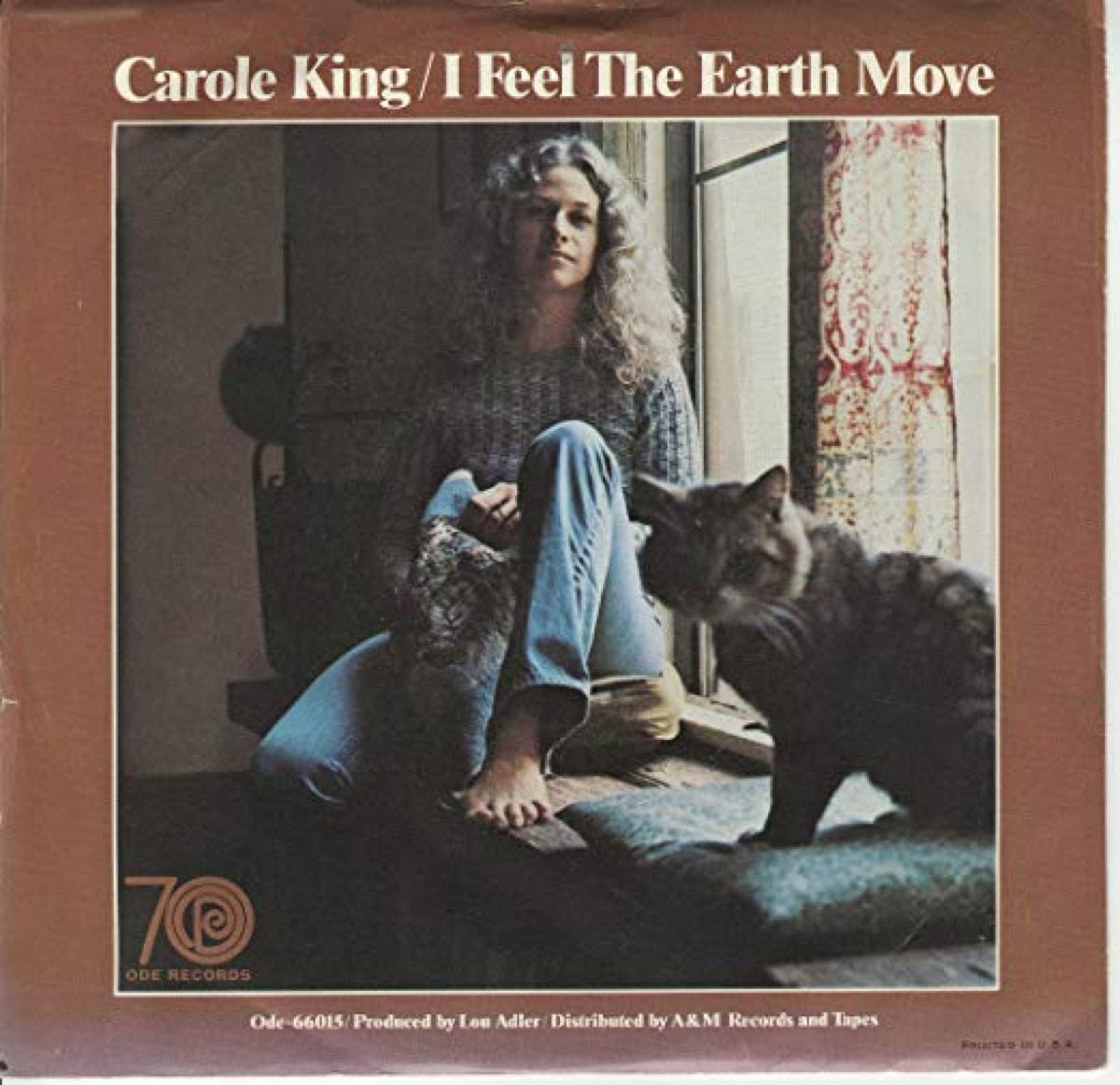 कैरोल किंग के लिए एल्बम कवर, मुझे पृथ्वी की चाल महसूस होती है, 1971 का गीत