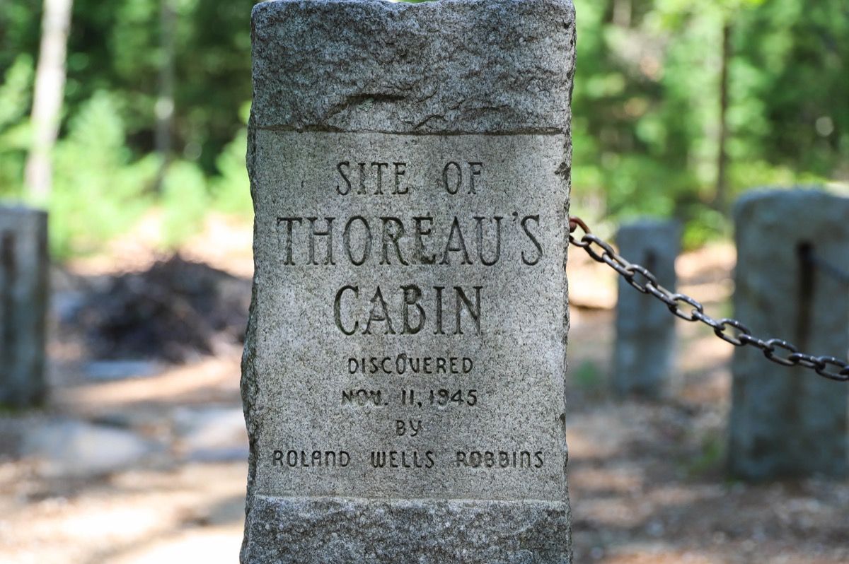 lloc de la cabina del throeaus marcador thoreau