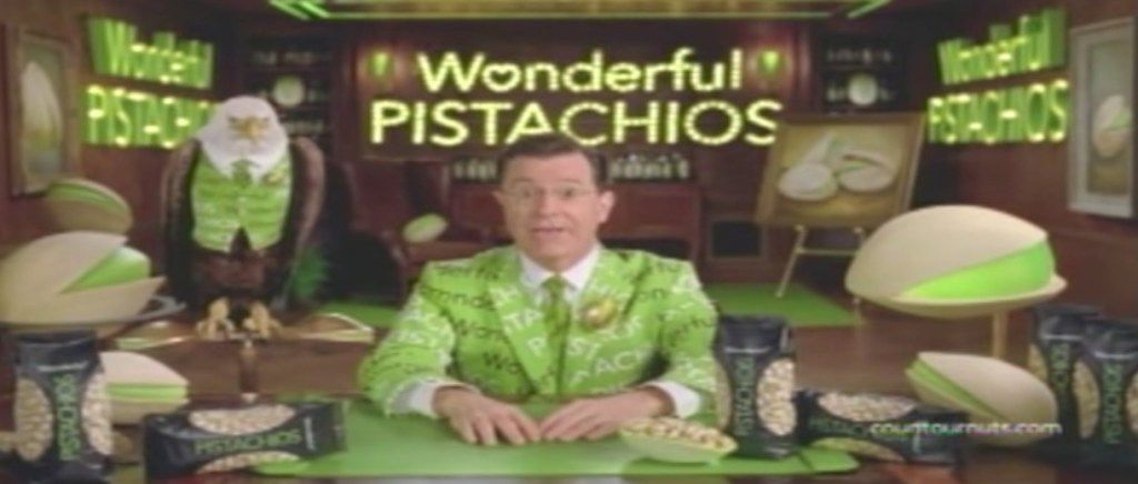 Publicitat de famosos de Stephen Colbert Pistachios
