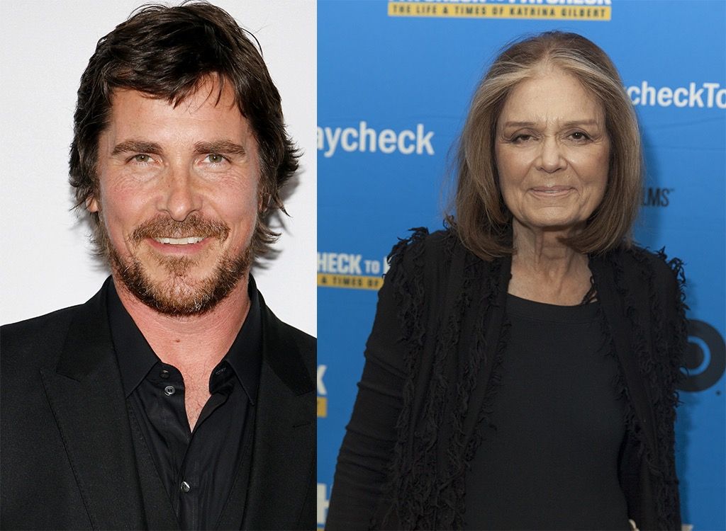 Christian Bale nevlastná matka Gloria Steinem