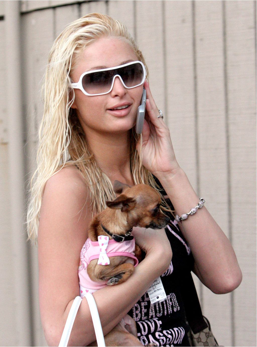 Paris Hilton y el perro Tinkerbell