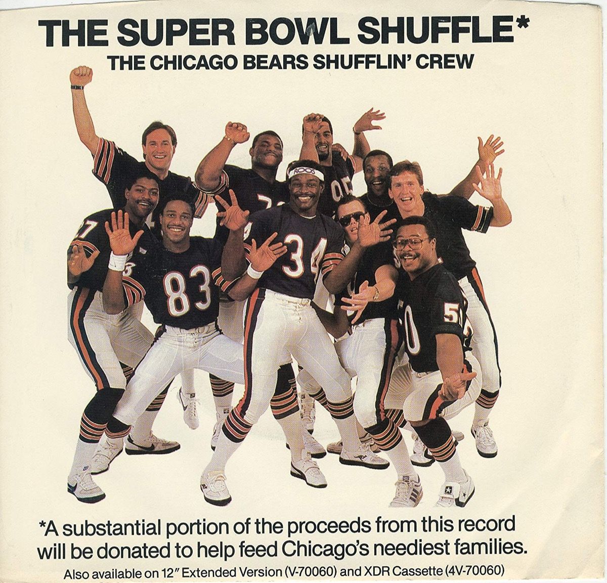 Super Bowl Shuffle albuma vāks ar Čikāgas lāčiem