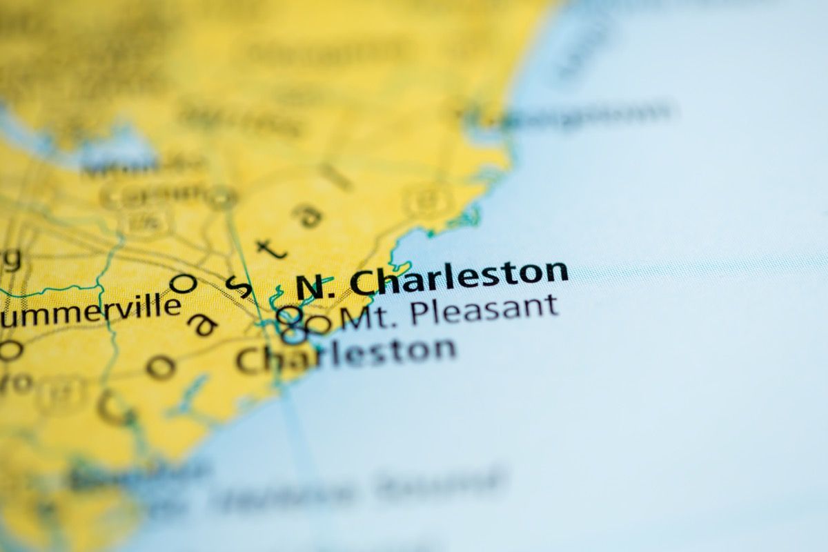 zemljevid severnega Charlestona