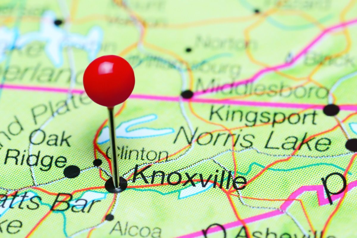 zemljevid knoxville