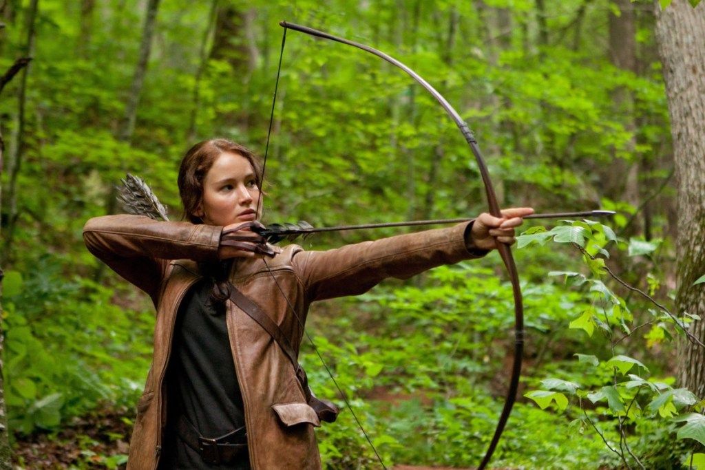 Jennifer Lawrence jako Katniss Everdeen v The Hunger Games