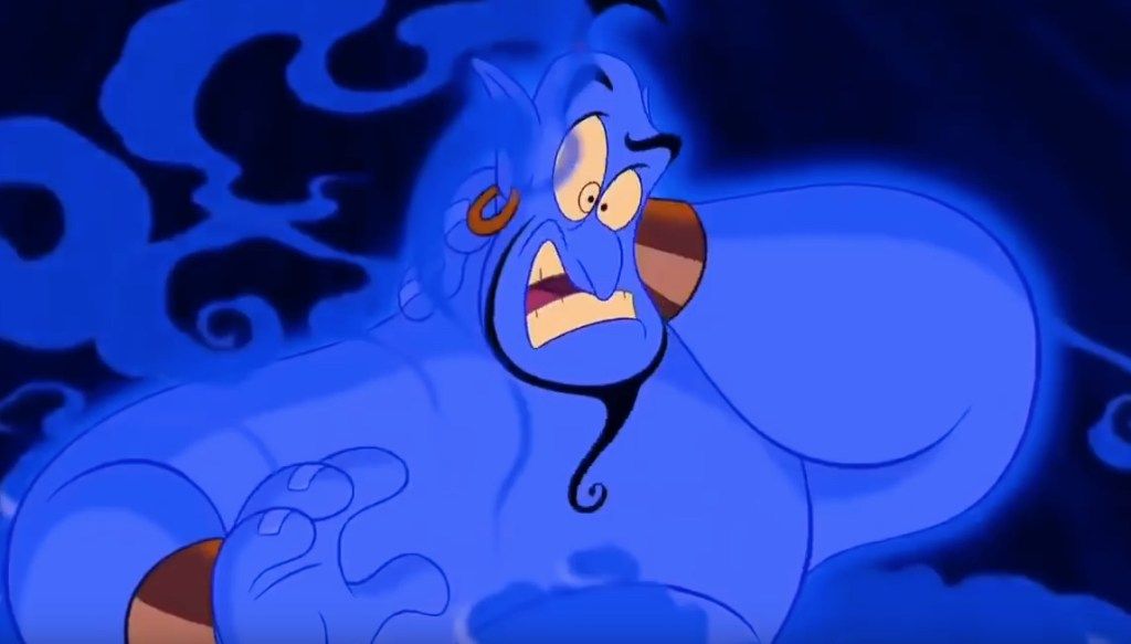 „Aladdin Genie Bath Time“ pokštai iš vaikų