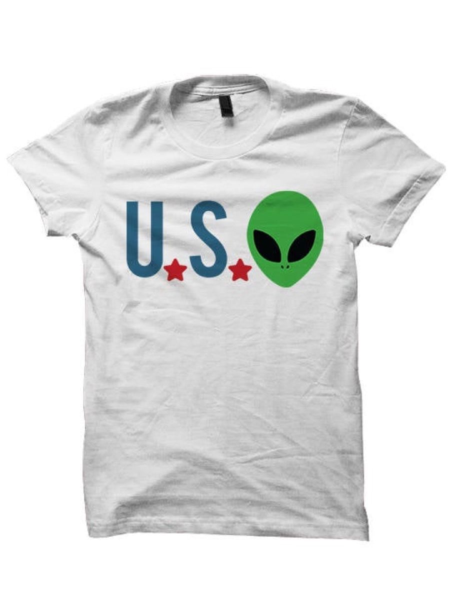 koszulka z kosmitem usa, prezenty na Dzień Niepodległości