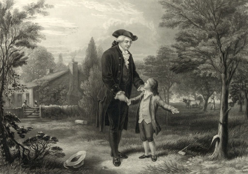 Джордж Вашингтон и черешовото дърво исторически факти
