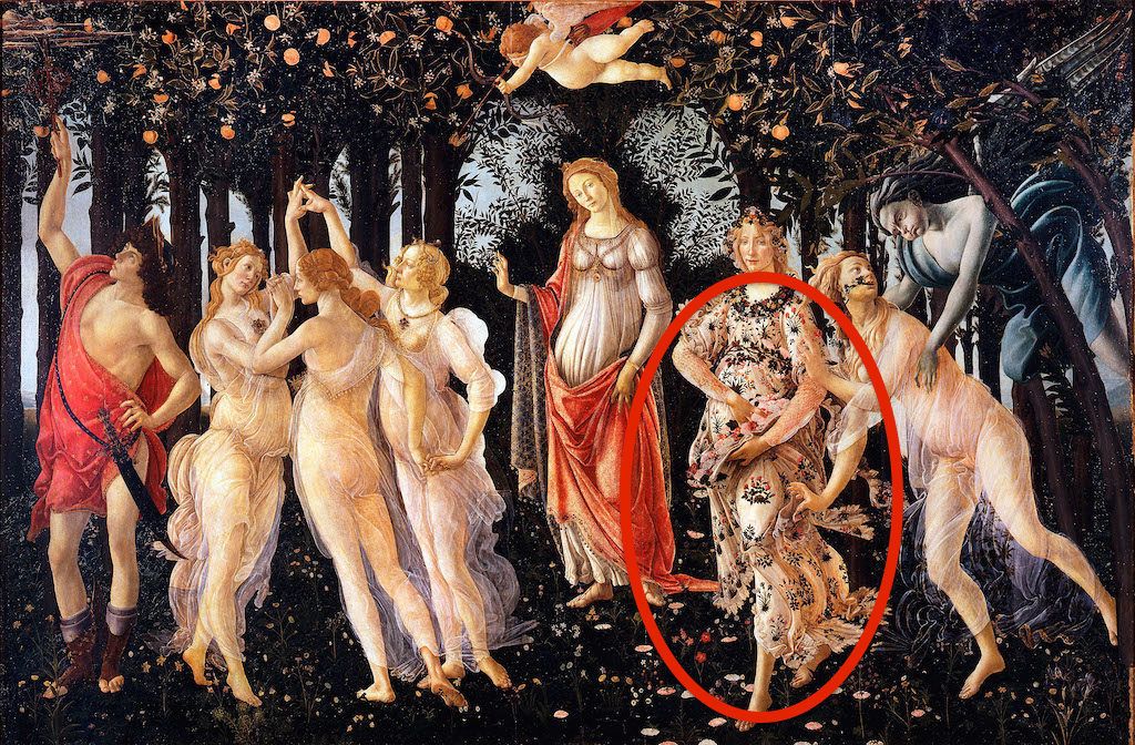 D3FHD0 Sandro Botticelli, jousi 1482 Tempera paneelissa. Uffizi, Firenze