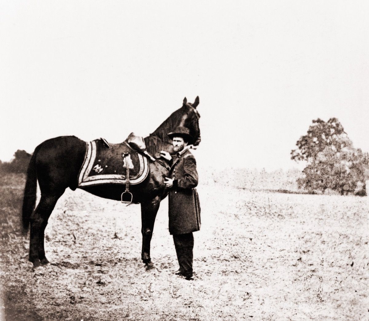 Ulyssesas S. Grantas su žirgu