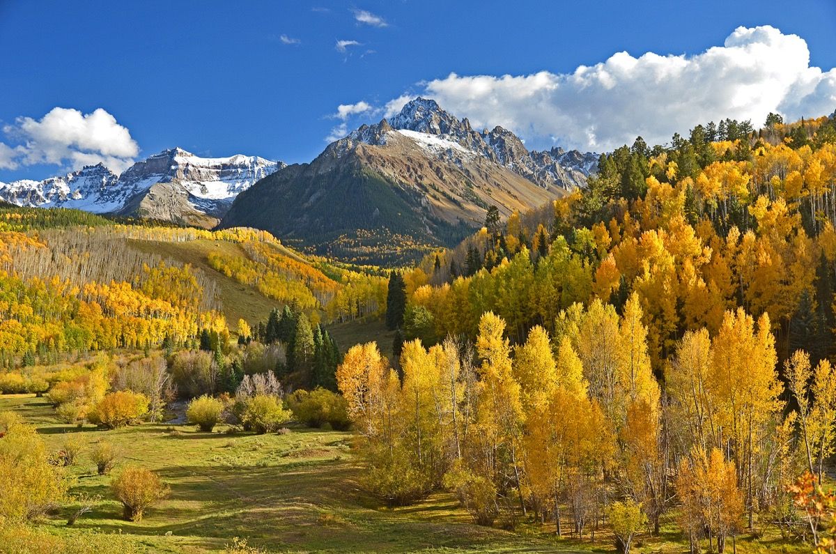 Ridgeway, Colorado na podzim