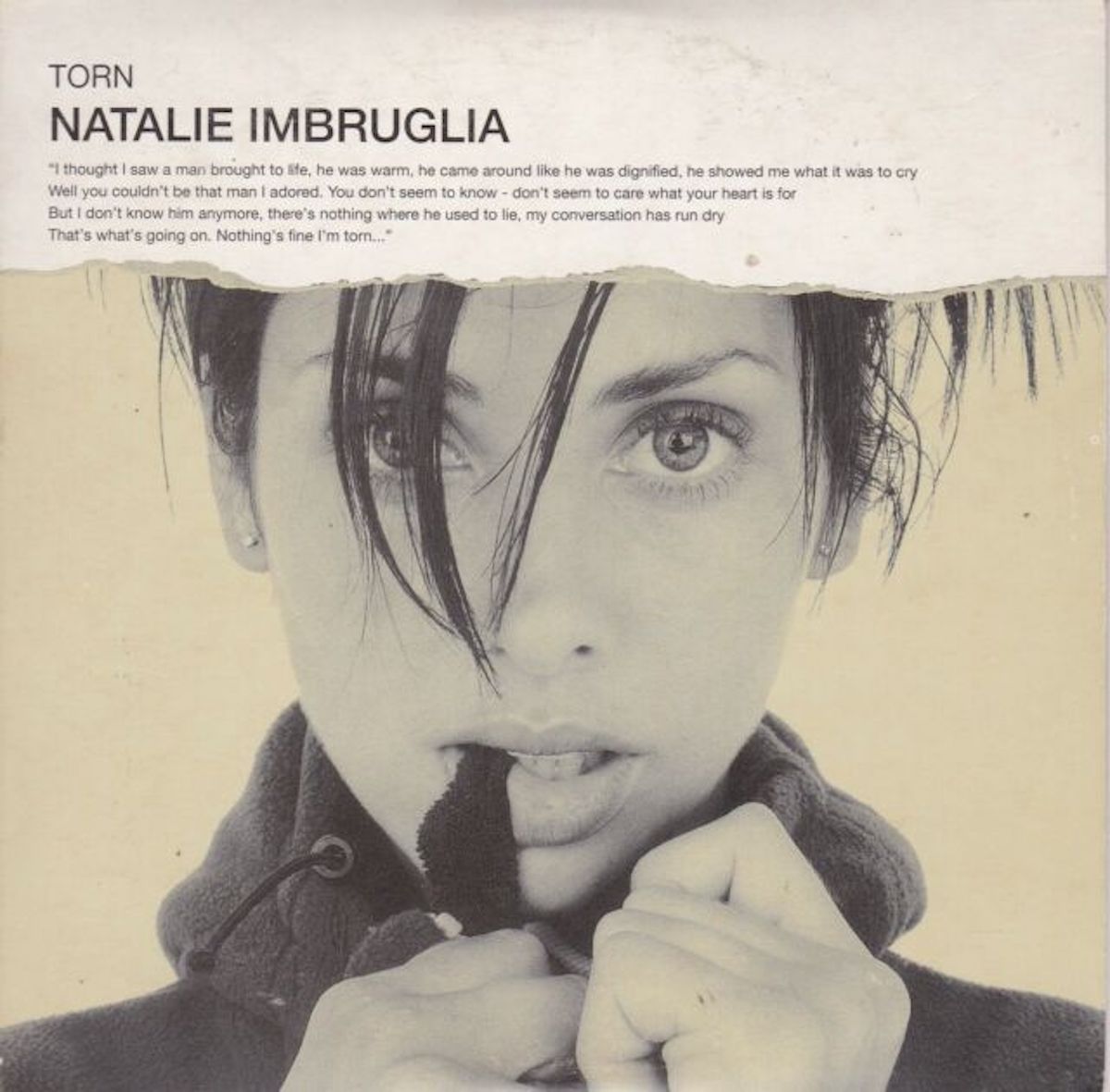 suplėšytas Natalie Imbruglia albumo viršelis