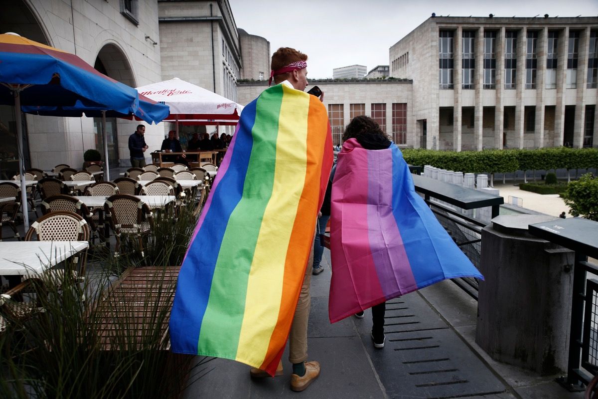 sateenkaaren ylpeyden lippu Belgiassa