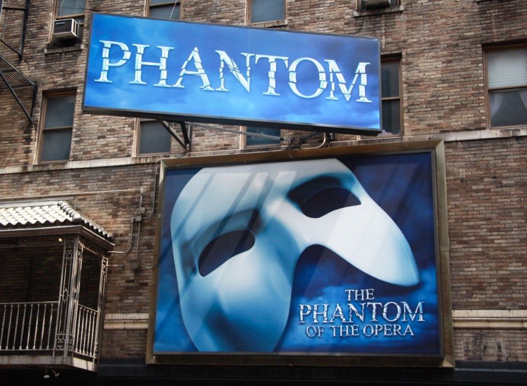 az opera Broadway tábla fantomja, Broadway jegyek