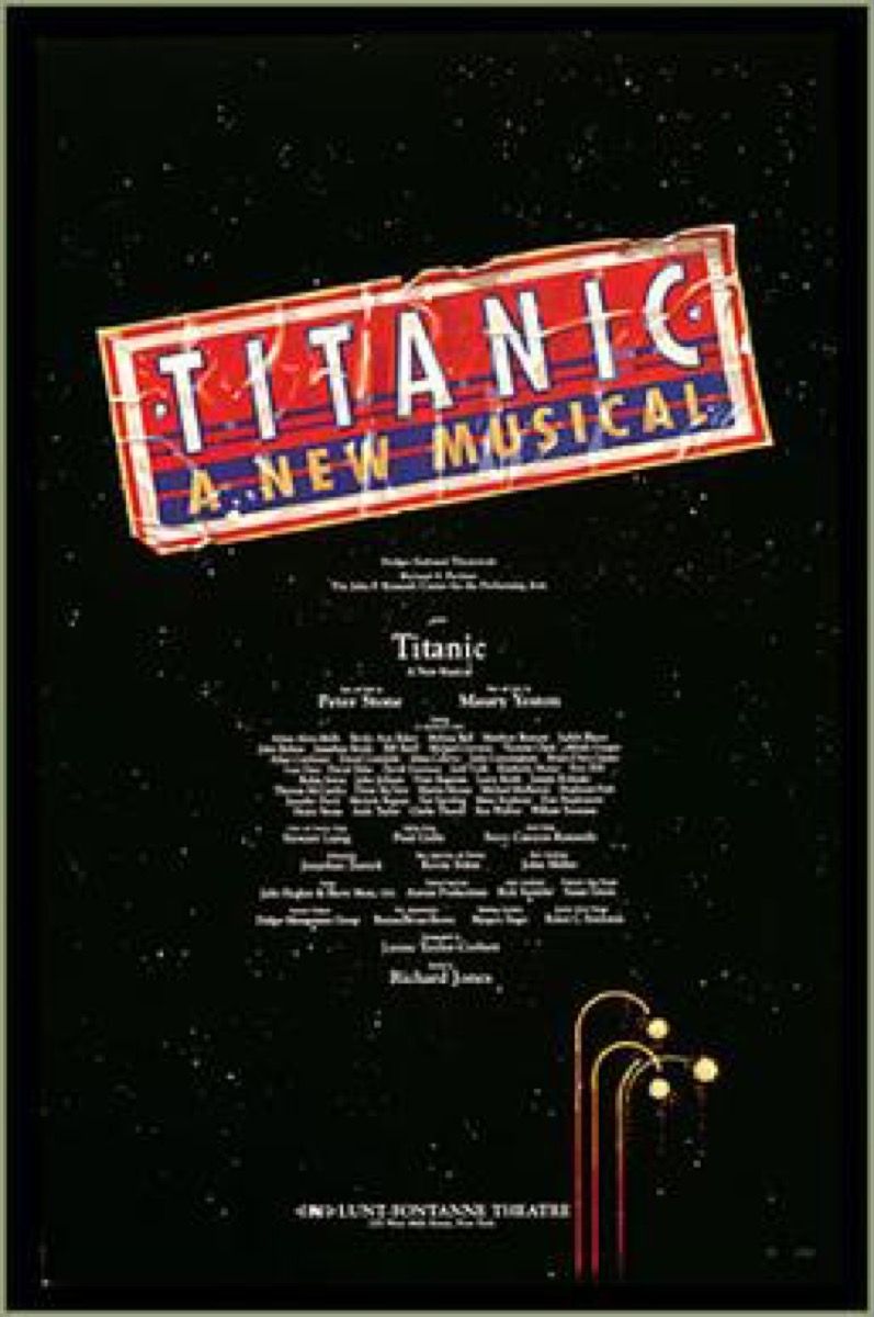 Broadway plakāts titāniskajam mūziklam, Broadway biļetes