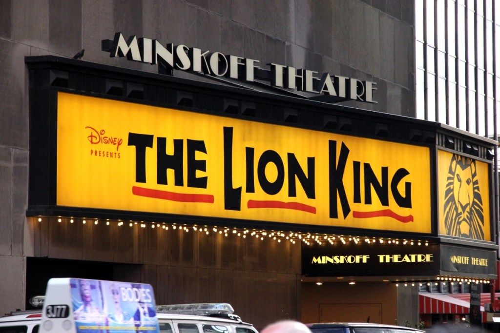 the lion king musical op Broadway, 1998