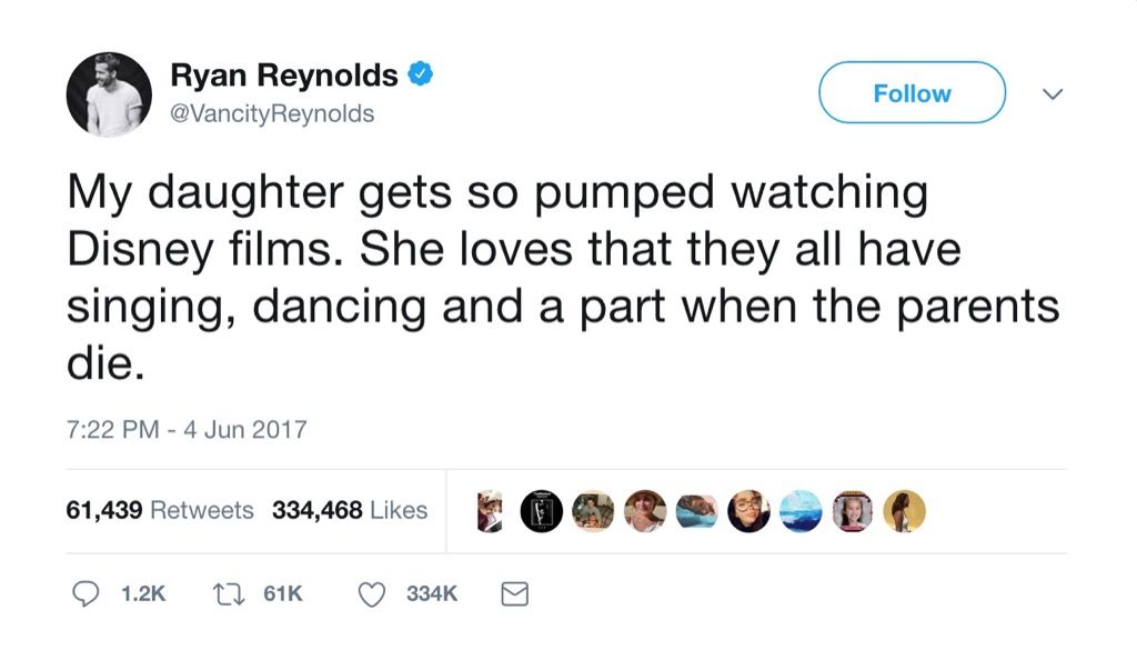 Ryan Reynolds divertido tweet Disney