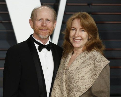 Ron Howard e Cheryl Howard na festa do Oscar da Vanity Fair em 2015