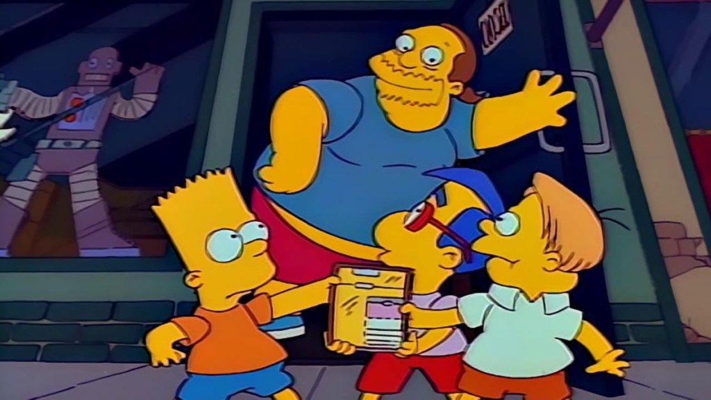 človek iz stripa Simpsonovi znaki