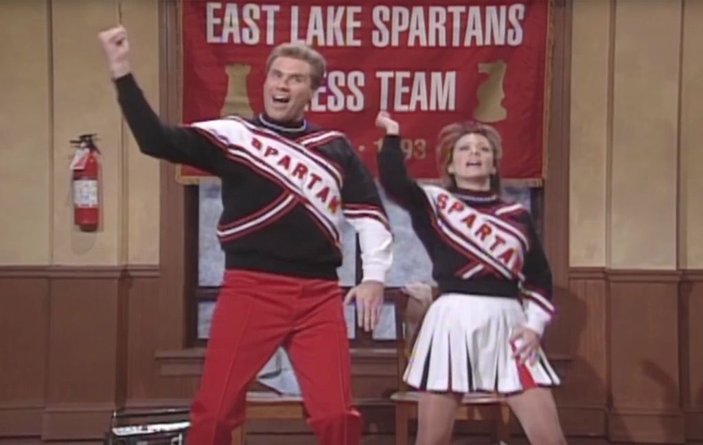 „Spartan Cheerleaders“ juokingiausi SNL kelnės