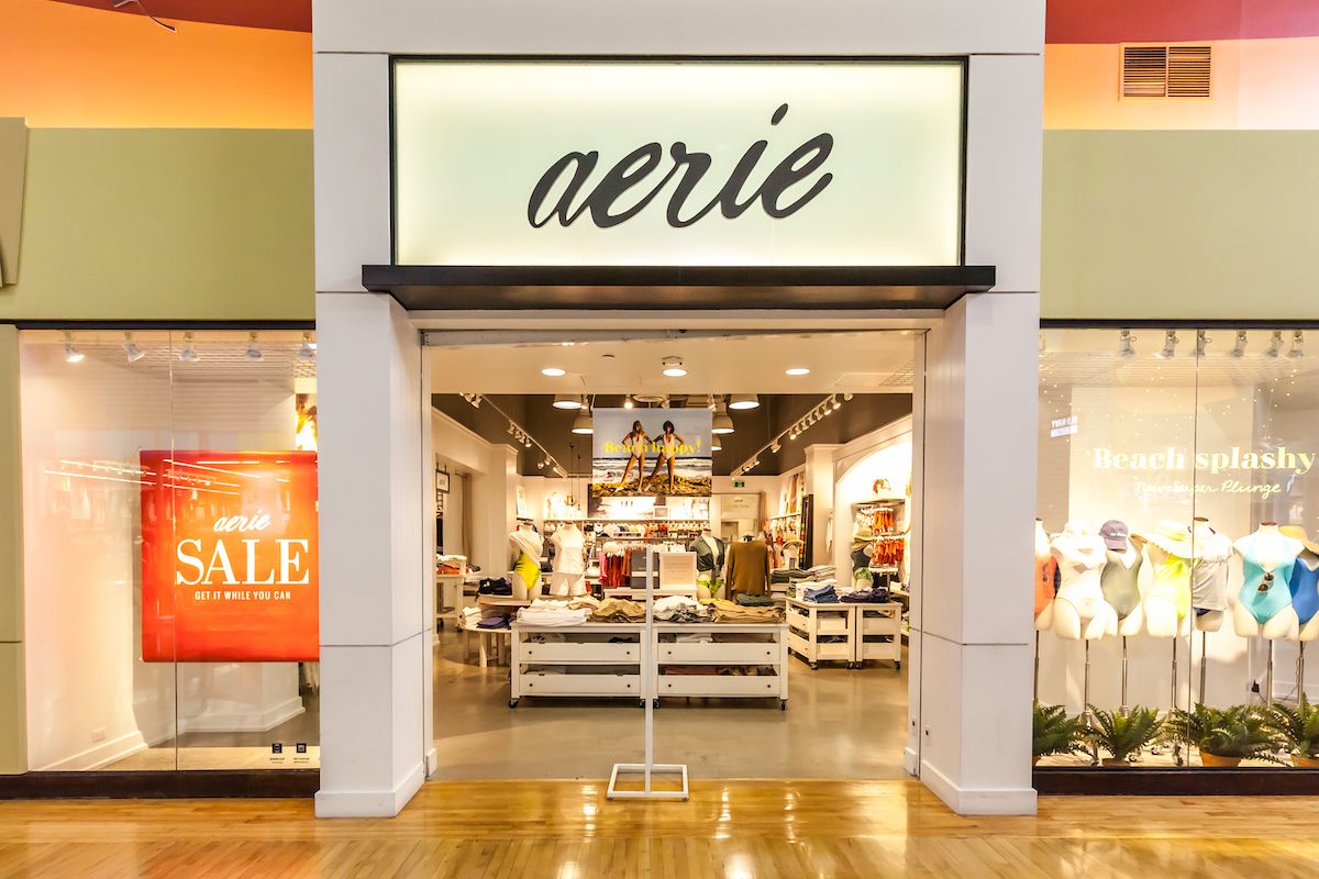 Mặt tiền cửa hàng Aerie tại Vaughan Mills ở Toronto