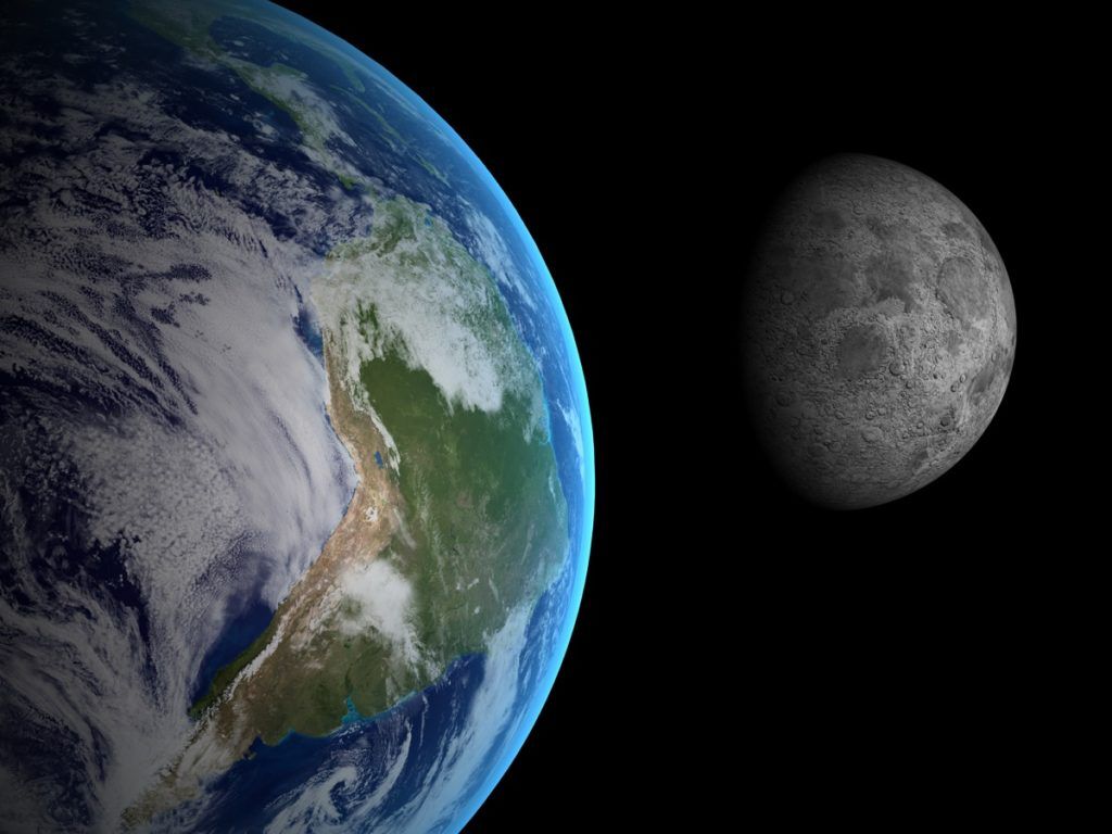 la luna y la tierra en el espacio, hechos interesantes