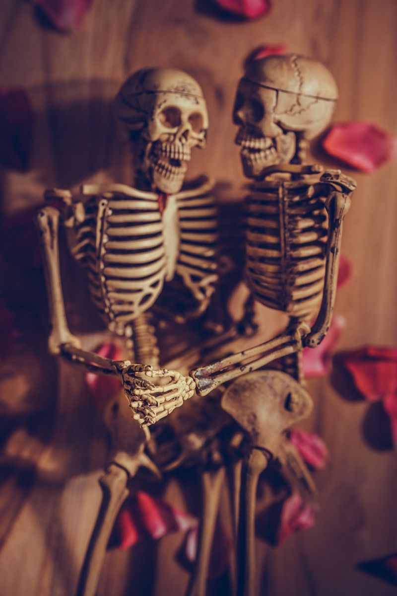 esqueletos románticos