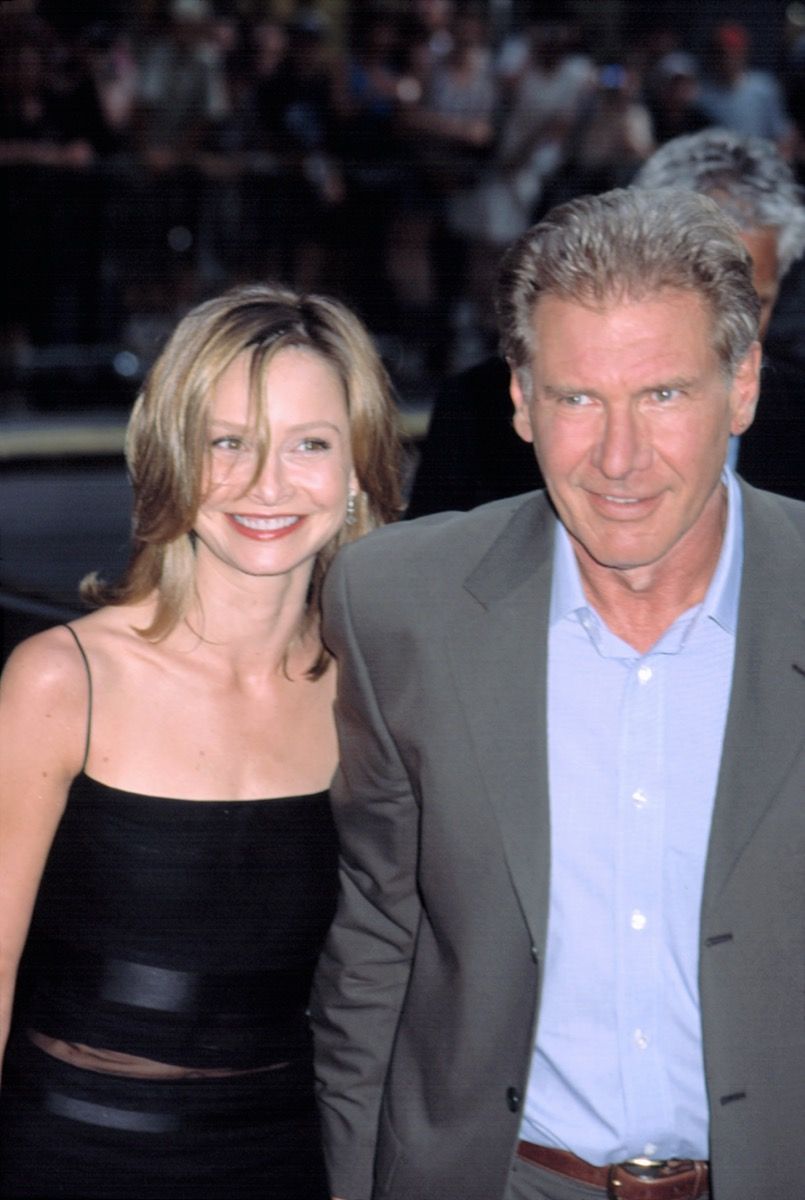 Calista Flockhart y Harrison Ford en 2002