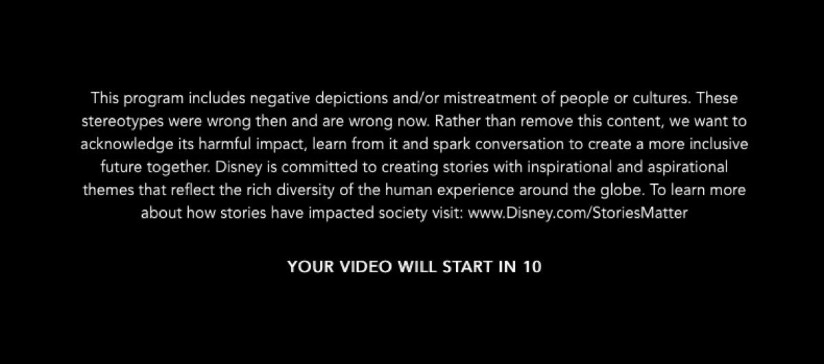 Disney myöntää, että näillä elokuvilla on ollut 'haitallinen vaikutus' uudella varoituksella