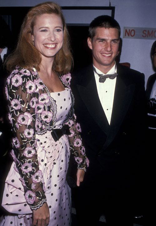   Mimi Rogers y Tom Cruise en una fiesta posterior a los Premios de la Academia de 1989