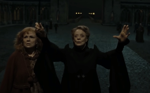   Julie Walters y Maggie Smith en"Harry Potter and the Deathly Hallows — Part 2"