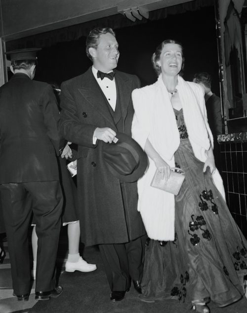   ספנסר ולואיז טרייסי בהקרנת הבכורה של"Young Mr. Lincoln" in 1939