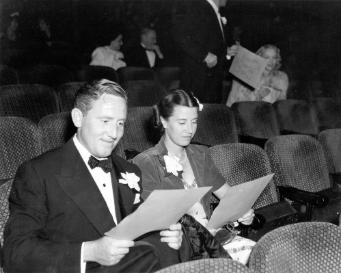   Spencer en Louise Tracy bij een première rond 1938