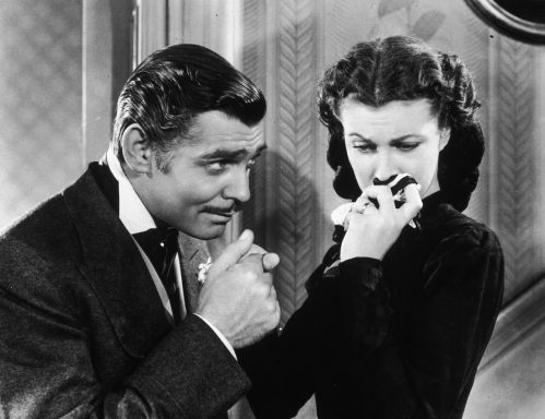   Clark Gable ja Vivien Leigh sisse"Gone with the Wind"