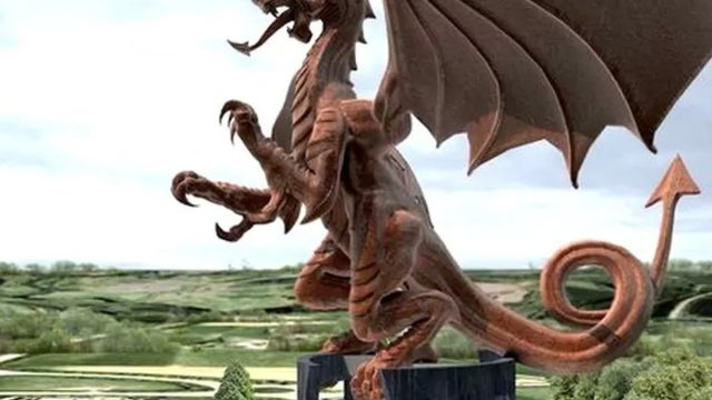 O chefe de caridade do câncer que gastou US $ 400 mil em doações na estátua do dragão gigante foi condenado a pagar US $ 100 mil