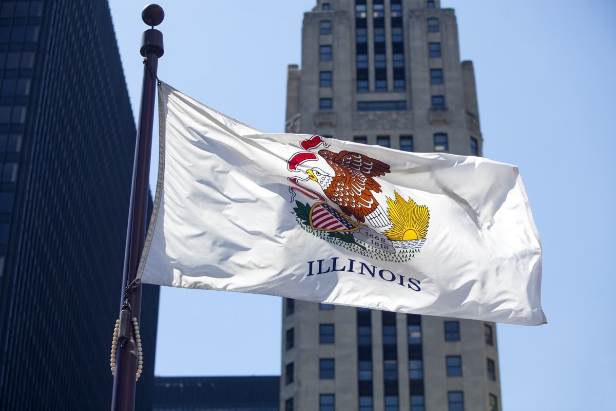 Знаме на щата Илинойс.