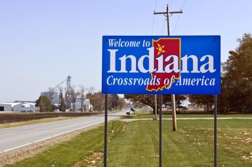 Indianan osavaltion tervetuliaismerkki, ikoniset osavaltion valokuvat