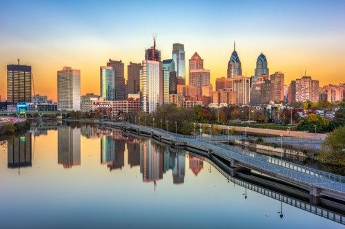 şehir silüeti ve Philadelphia, Pennsylvania
