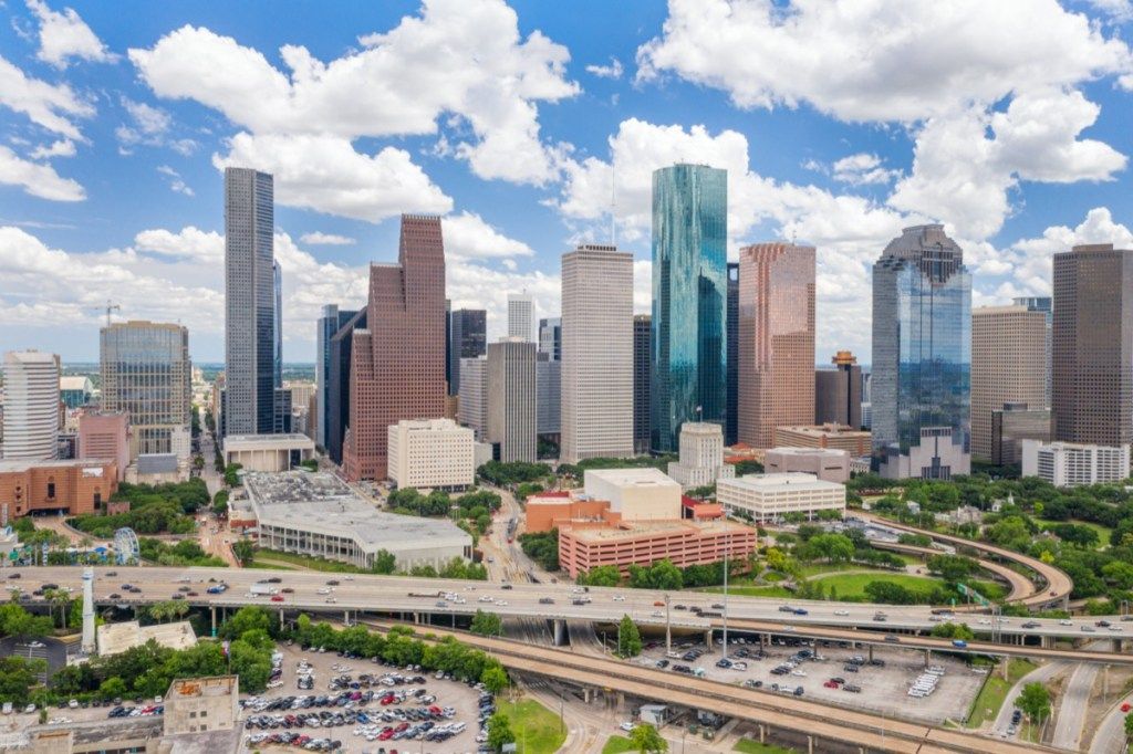 Panoramę Houston w Teksasie