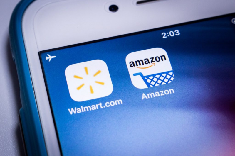   Walmart i Amazon aplikacije na telefonu