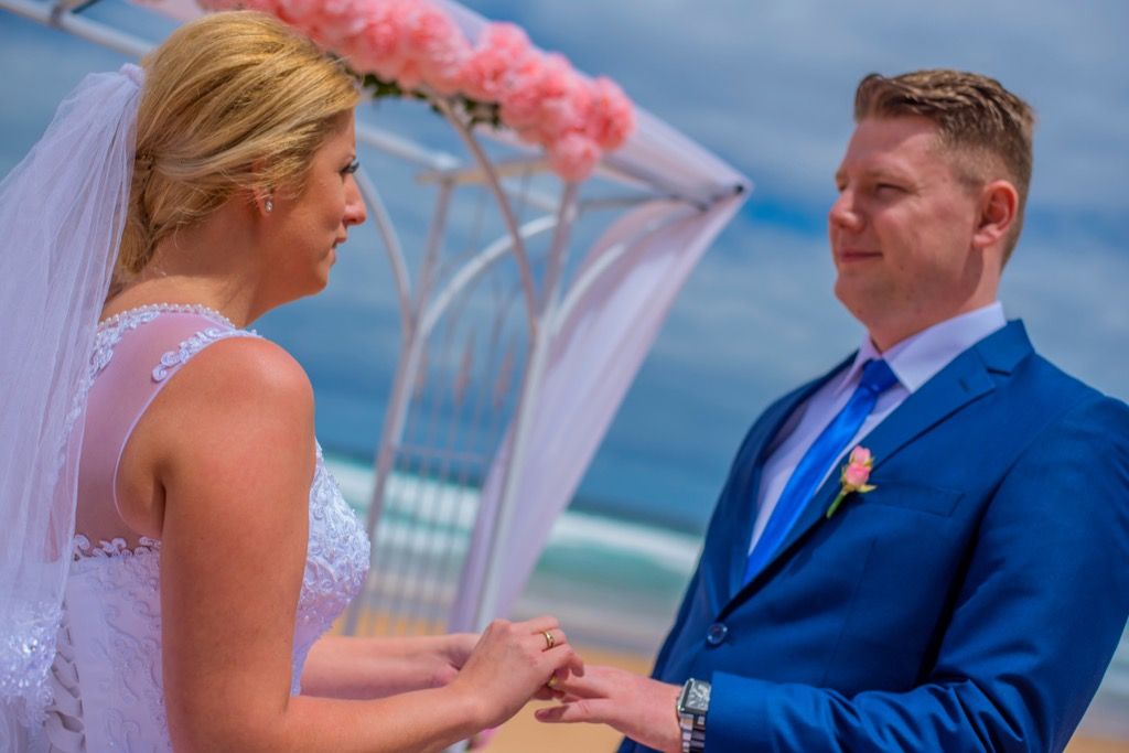 paplūdimio vestuvės - tai amžius, kai dauguma žmonių tuokiasi kiekvienoje JAV valstijoje