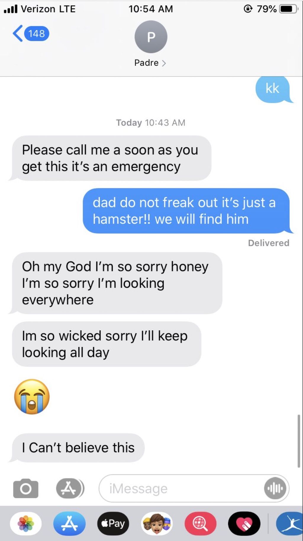 Isä menetti tyttärensä hamsterin ja hänen raivokkaat tekstinsä ovat menneet viruksiksi