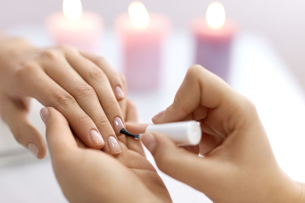 Woman Getting Manicure Valentine