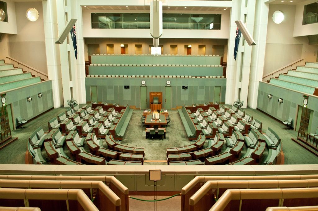sala del parlamento australiano