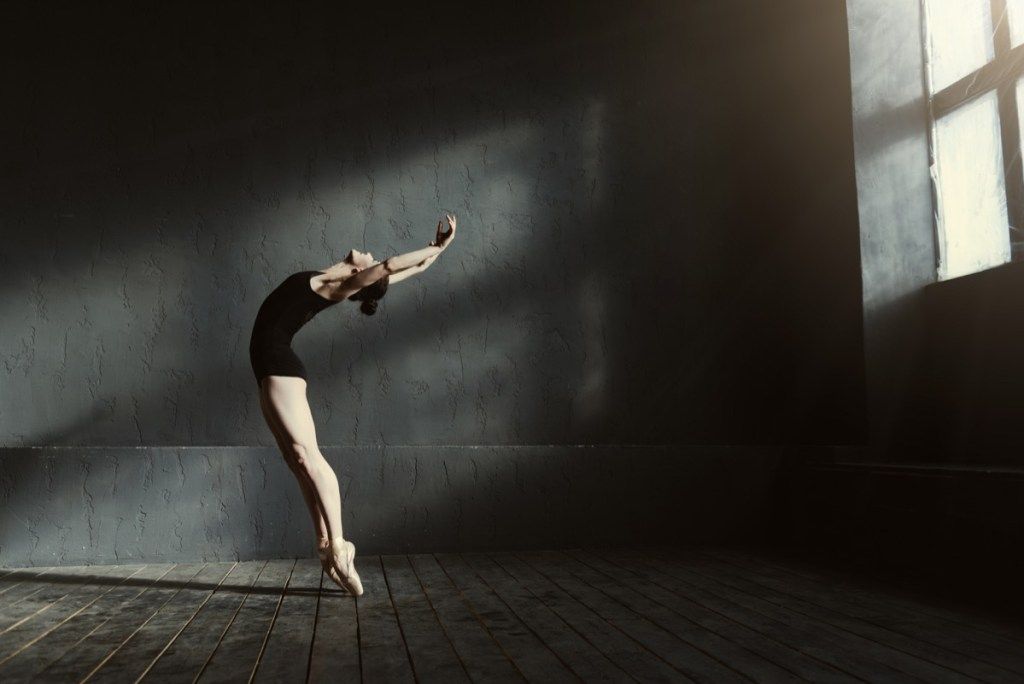 Balletdanseres in studiobanen met hoge echtscheidingspercentages