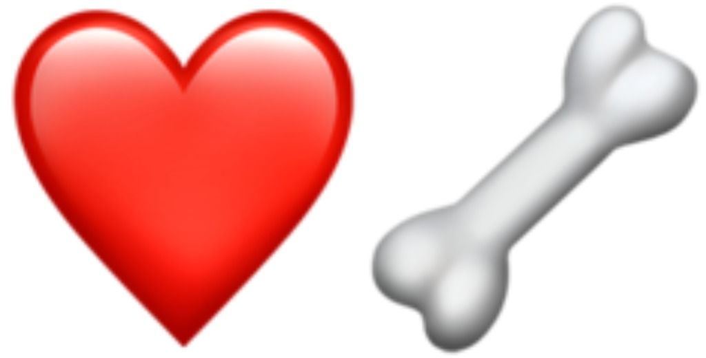 combinaciones de emoji de corazón, hueso, sexo