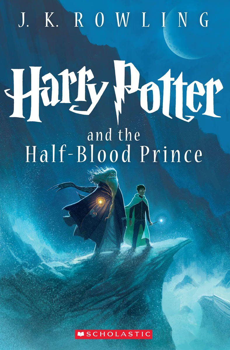 כריכת ספרים של הארי פוטר ונסיך חצוי הדם