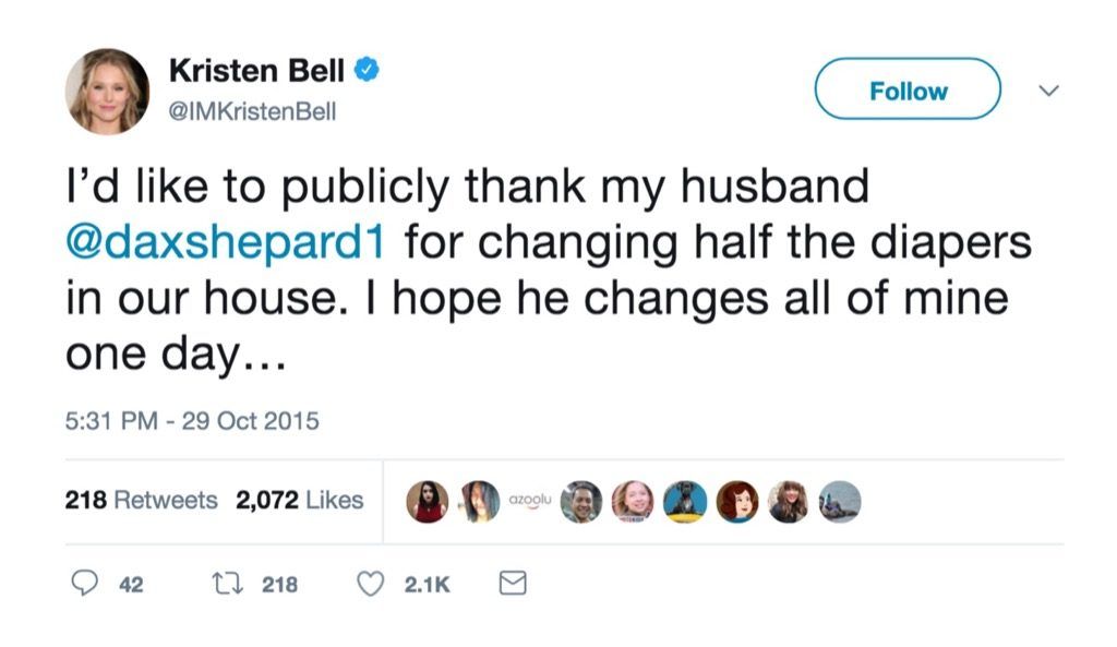क्रिस्टन बेल सबसे मजेदार सेलिब्रिटी शादी के ट्वीट